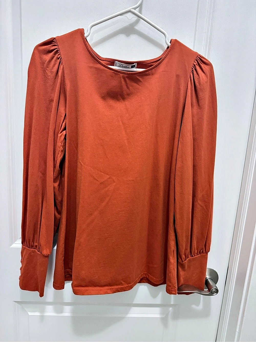 Dorose Long Sleeve Blouse in Orange Size Small Like New